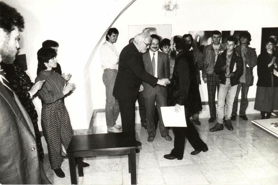 zleva: Jiří Korotvička, Olga Janoušková, Leonid Ochrymčuk, Michael Vystavěl, foto: Libor Teplý